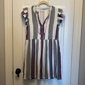 THML Tunic Dress with Short Ruffled Sleeves Size XS